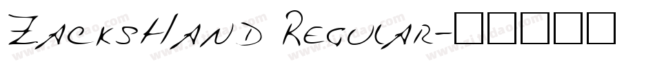 ZacksHand Regular字体转换